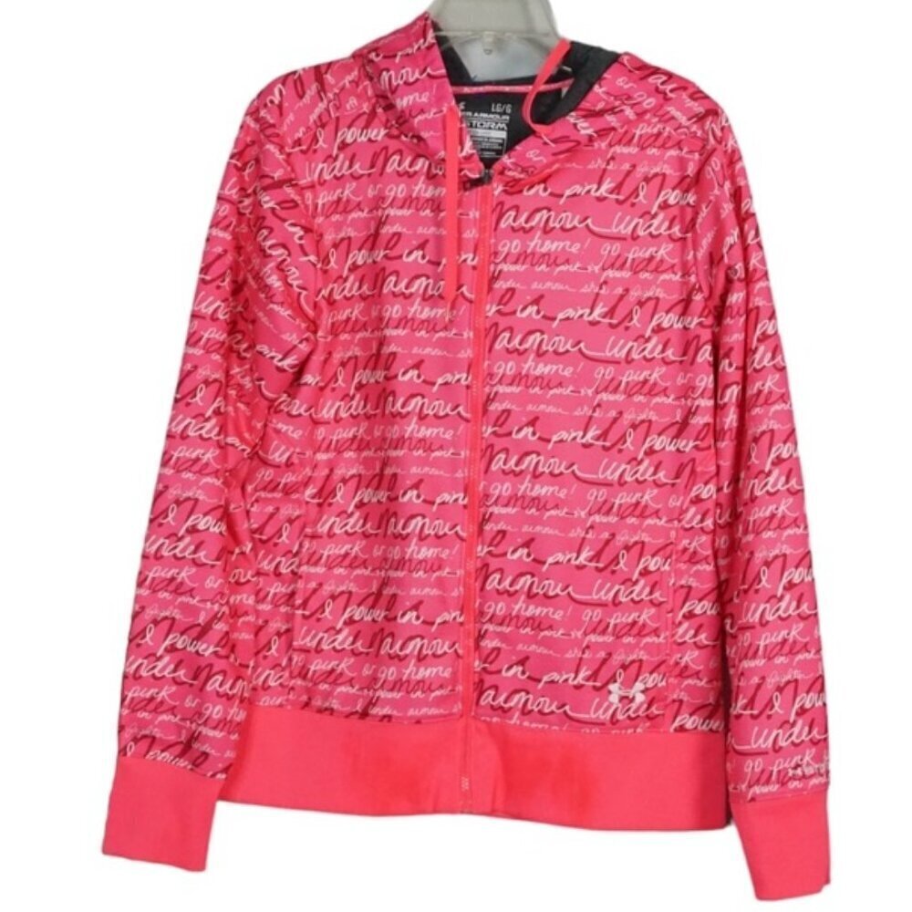 Under Armour Bright Pink UA STORM Zip-Up Jacket, Large
